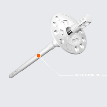 Дюбель TFIX-8S-295 с вкручивающимся гвоздём с термоголовой Ø 8 мм