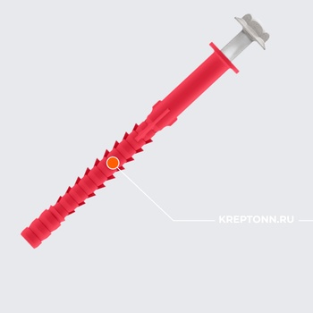 Termoclip-стена W1 10х120 — дюбель с распорным элементом (130 шт/кор)