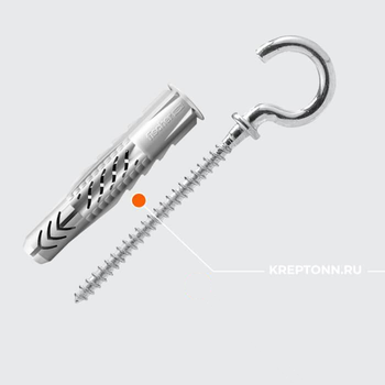 UX 8X50 RH ДЮБЕЛЬ С ЗАКРУГЛЕННЫМ КРЮКОМ