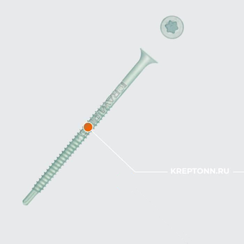 Шуруп сверлоконечный в керамическом покрытии, шлиц PH2