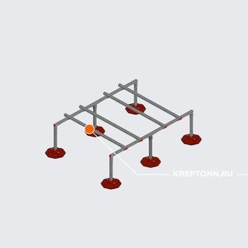HILST Рама кровельная двухместная для климатического оборудования 2000х2000мм (до 300 кг)