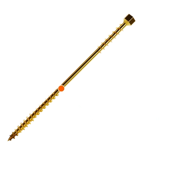 HIMTEX Конструкционный саморез по дереву двойная резьба, желт. 6-гр. PRO Torx 40 