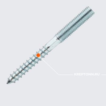 Шпилька-шуруп HS  М8х80 (600/100 шт/кор)