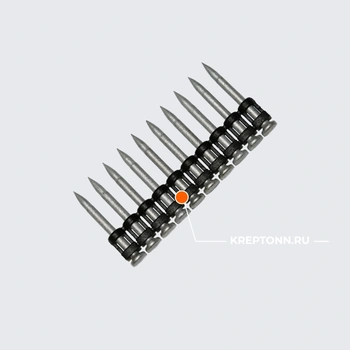 Кованые гвозди UNION UT-GP 3,05-2,6x25 для монтажного пистолета в комплекте с газовым баллоном, 1000 шт