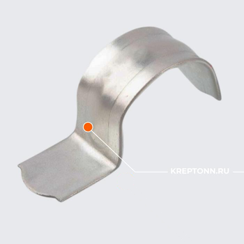 F-CM19-20 Скоба однолапковая металлическая оцинкованная (Широкая)