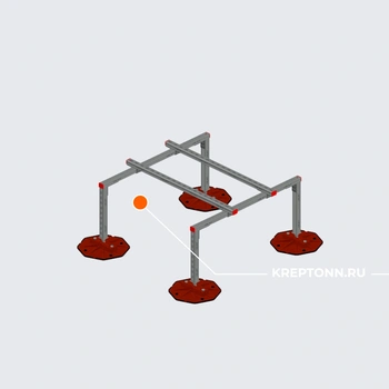 HILST Рама кровельная одноместная 1000х1000мм (до 150 кг)