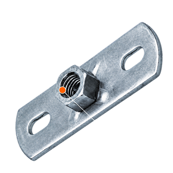 Пластина опорная для высоких нагрузок TBP H 4F2 M16 Hdg (80 шт/кор)