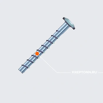 Винт для бетона MKT BSZ-LK 6x40, оцинкованная сталь 58421001