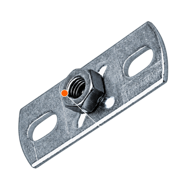 Пластина опорная для малых нагрузок TBP L  3F2 M12 (25 шт/кор)