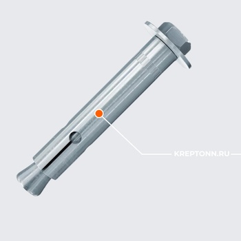 FZA 18X100 M12 D/20 A4 Анкер с подрезкой для сквозного монтажа